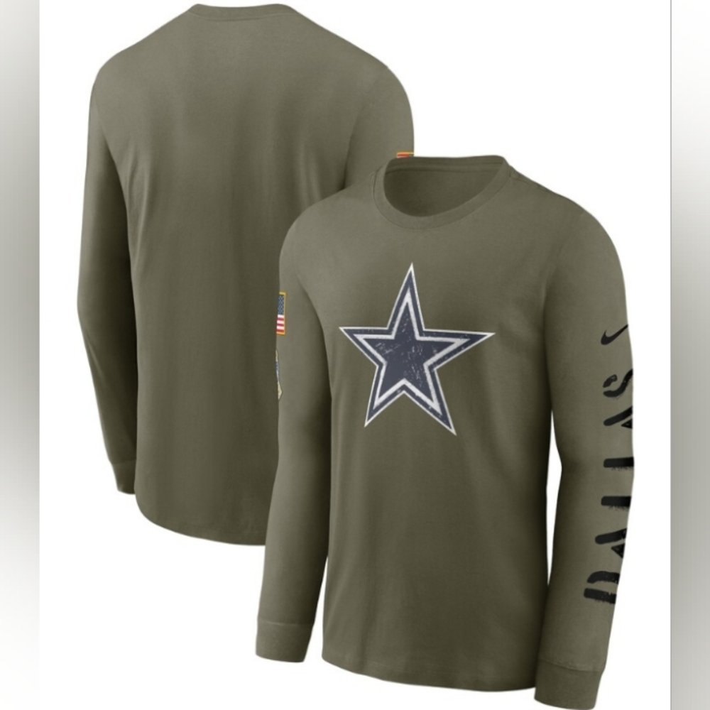 Nike Olive Dallas Cowboys Star Long Sleeve